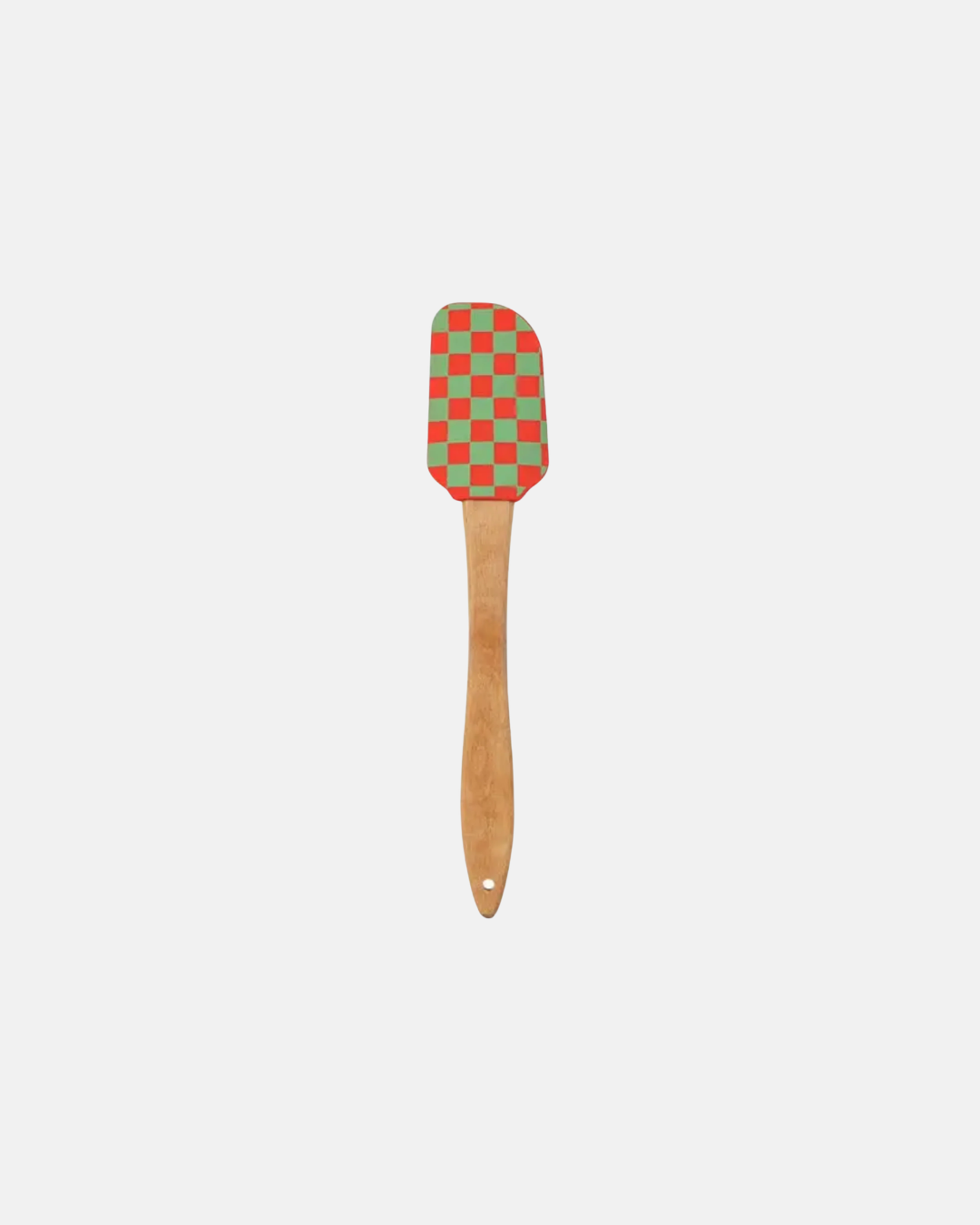 Talking Tables Silicone Kitchen Spatula in Green and Red Checkerboard