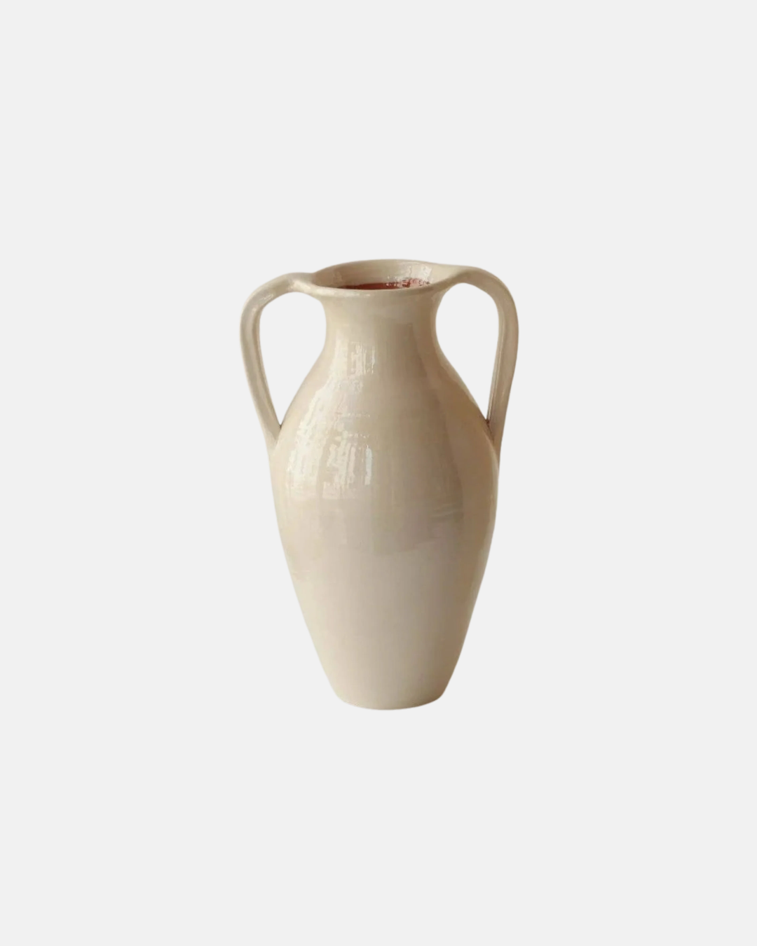 Roca Caus Traditional Hand Thrown Ceramic Vase in Cream
