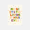 Colorful text on a white background with stars