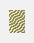 The Rugs Joli Green and White Waves Rug