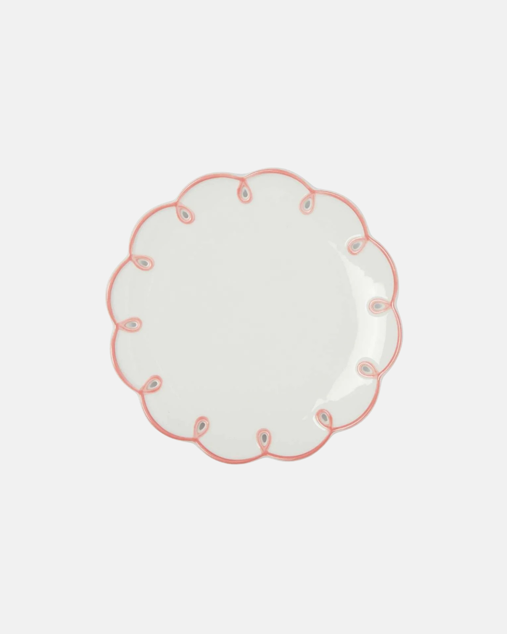 Casa Pretty In Pink Scalloped Lunch Plate (Set of 4)