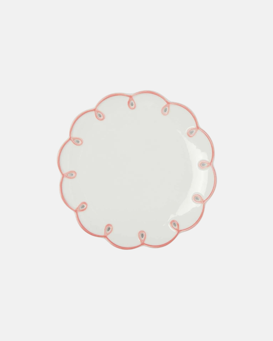 Casa Pretty In Pink Scalloped Lunch Plate (Set of 4)