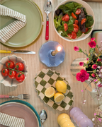 Morgan Wright Manor Striped Tablecloth in Taupe