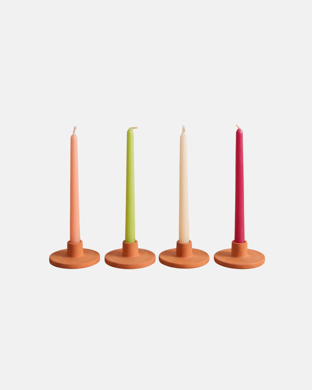 Coconut Wax Taper Candle in Various Colours