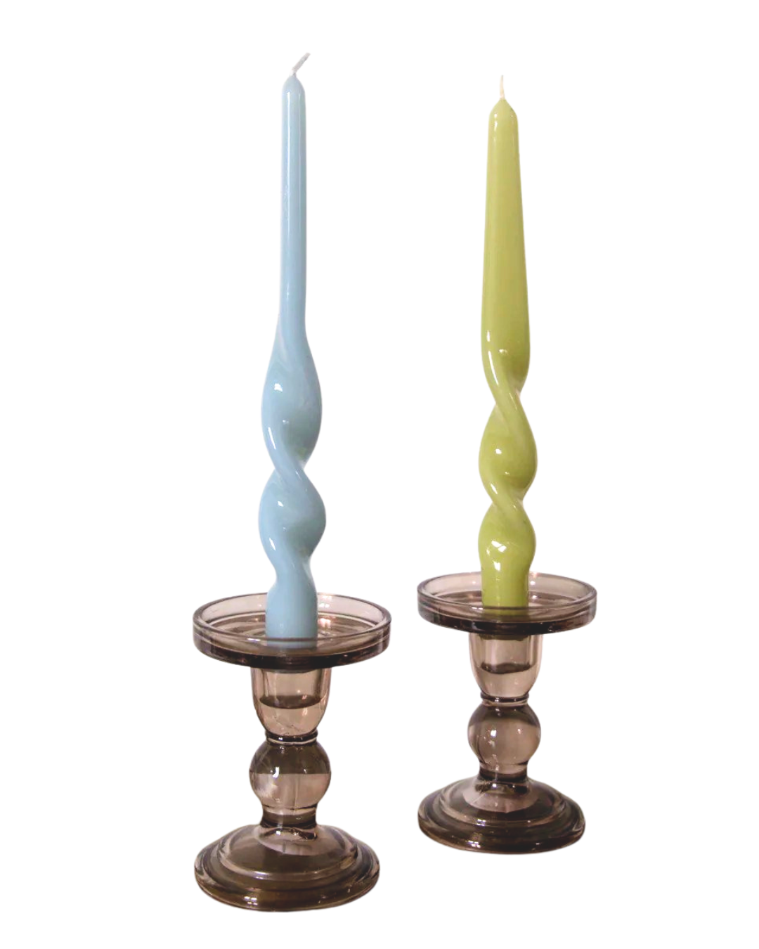 Maegen Soy Wax Twist Candle in Cornflower Blue or Leaf Green