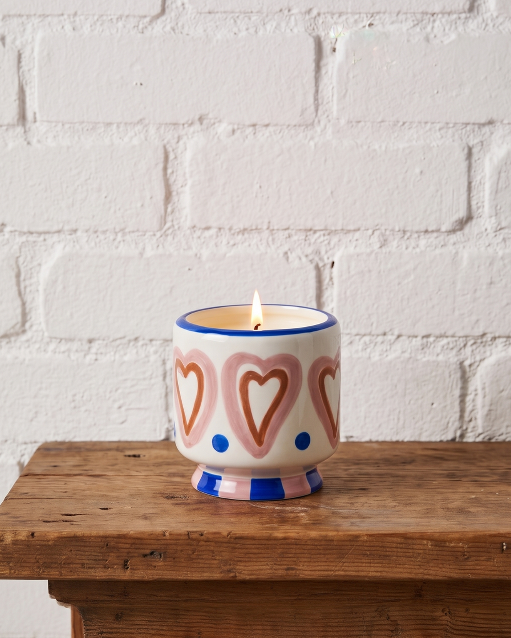 Paddywax A Dopo Hearts Ceramic Candle in Rosewood Vanilla