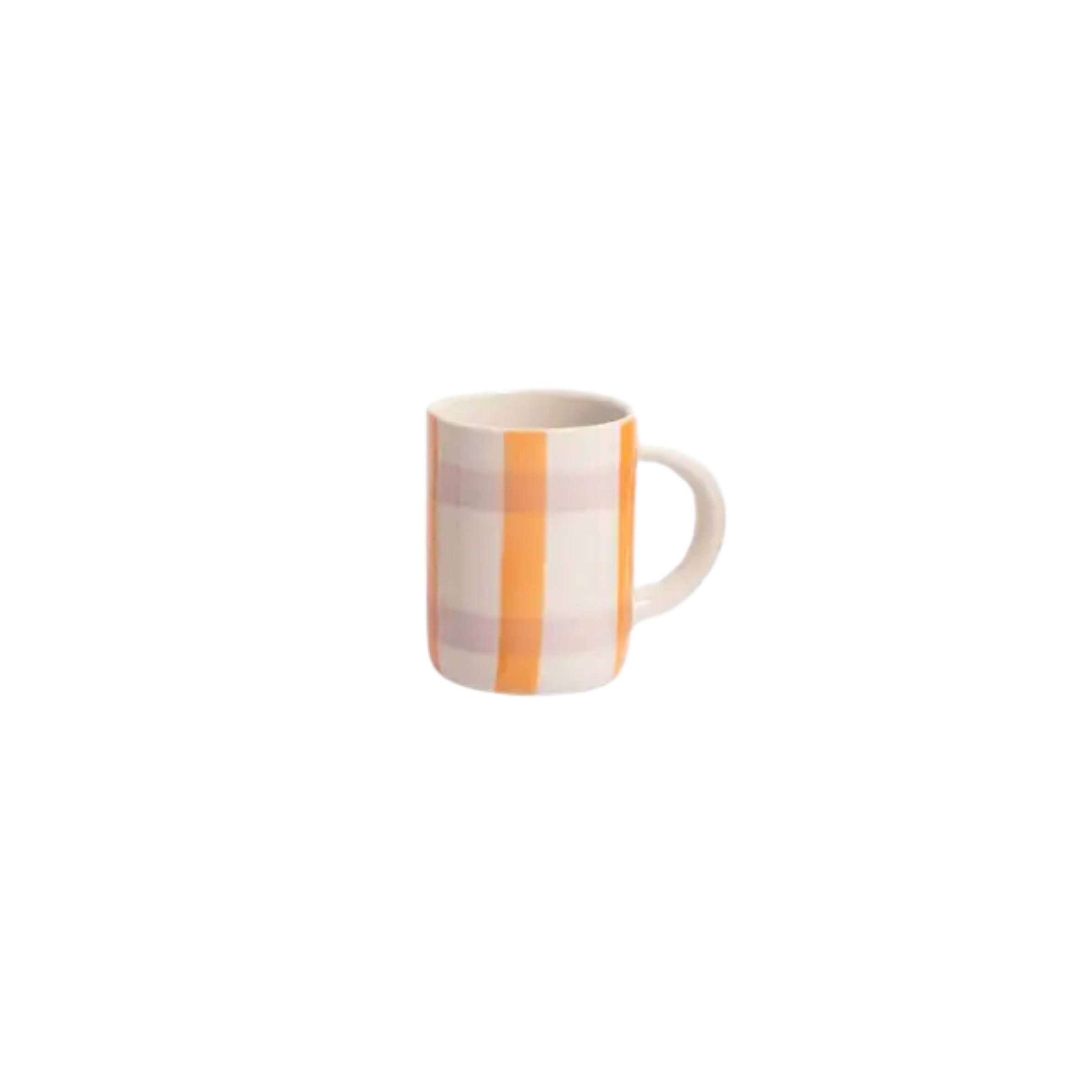 Caroline Gardner Espresso Cup in Checkered Orange and Pink