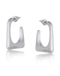 Big Metal London Hortense Organic Shape Earrings in Gold or Silver Plated