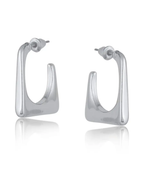 Big Metal London Hortense Organic Shape Earrings in Gold or Silver Plated