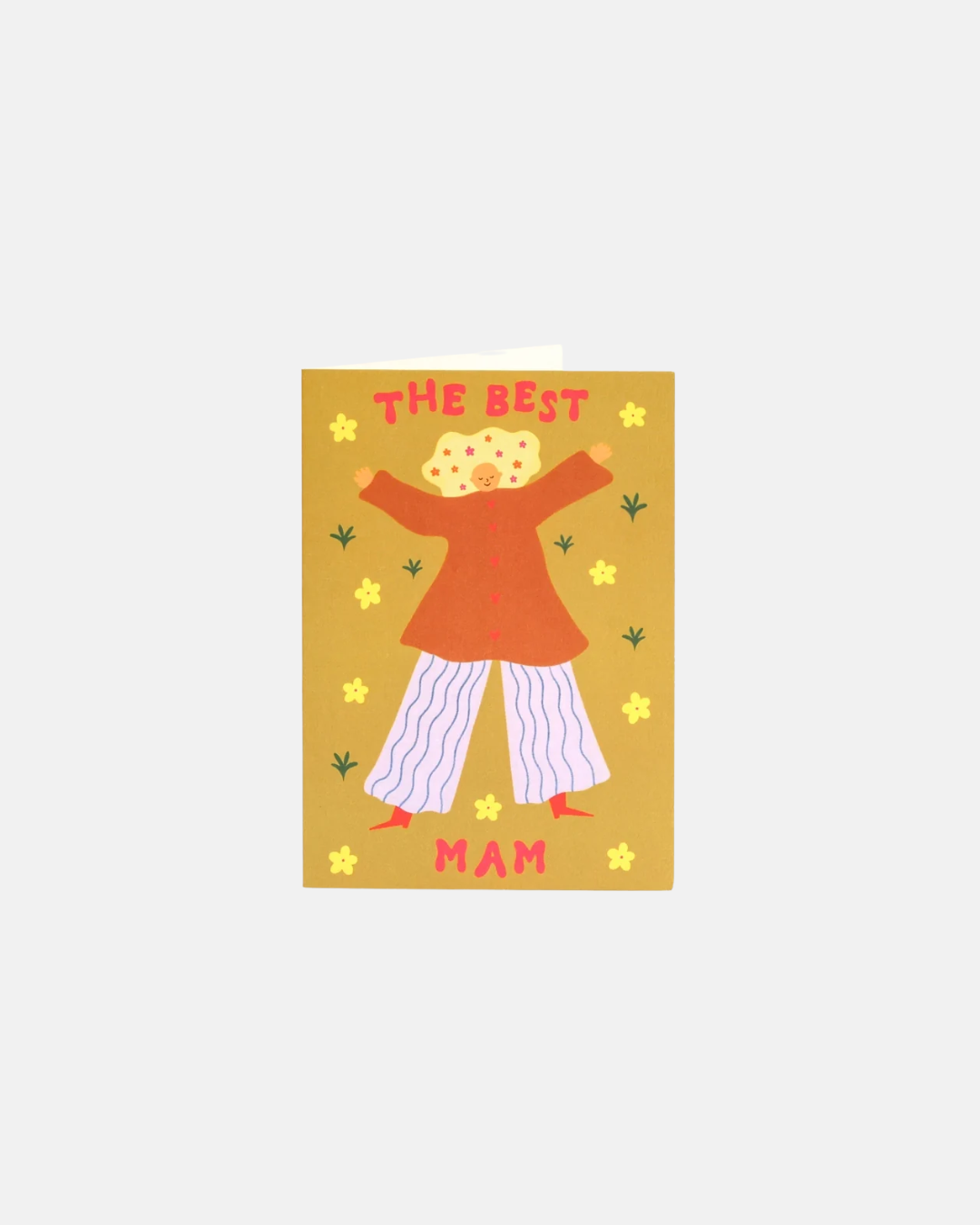 Little Black Cat The Best Mam Greeting Card