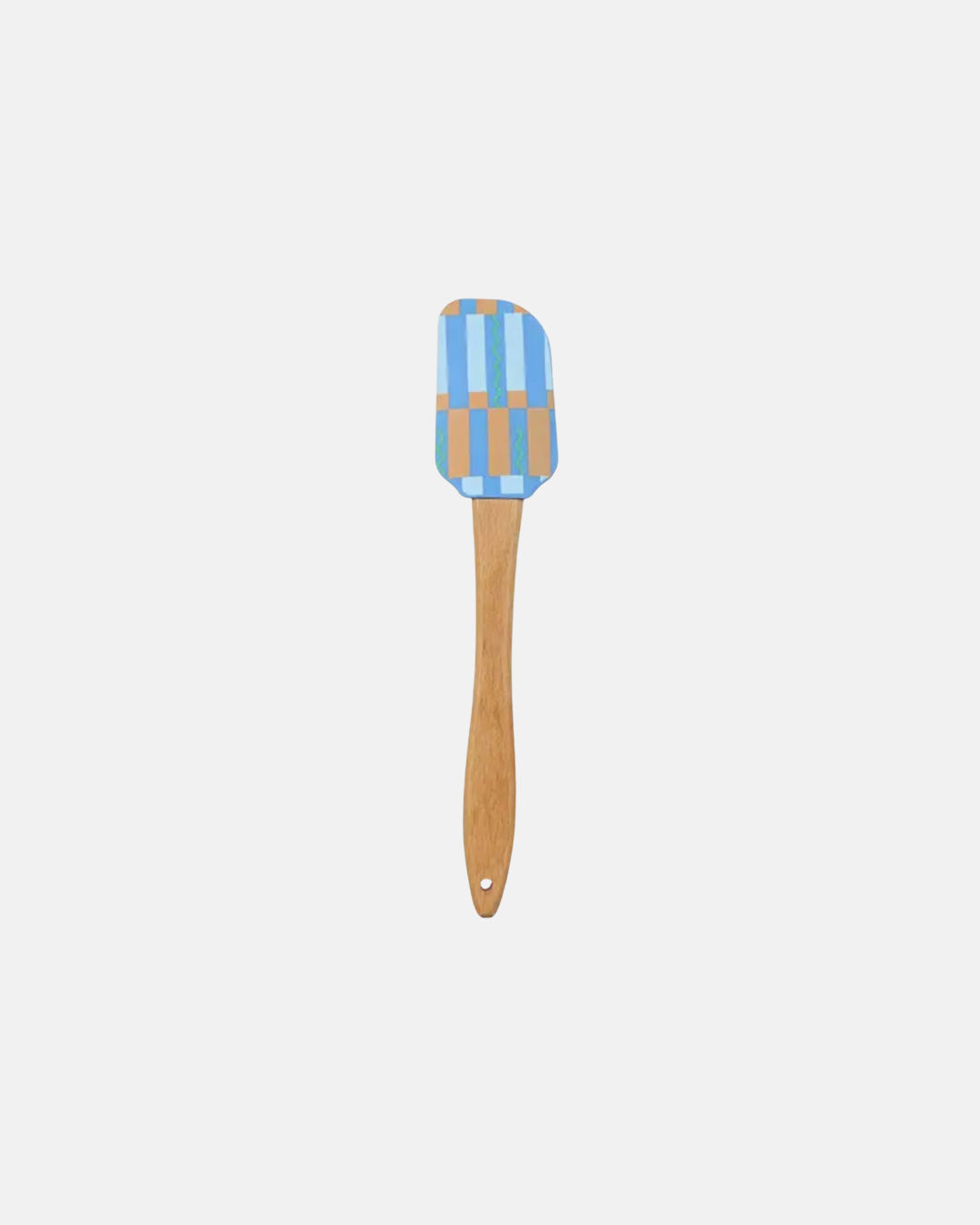 Talking Tables Silicone Kitchen Spatula in Blue and Orange Checkerboard