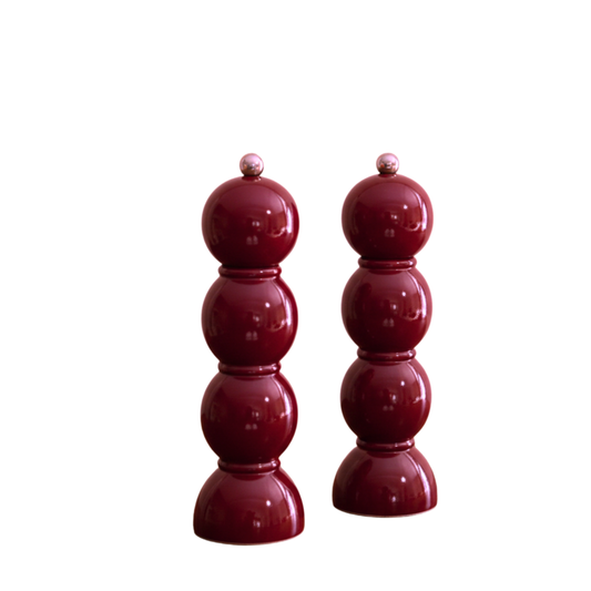 Addison Ross Bobbin Salt & Pepper Grinder in Cherry Red