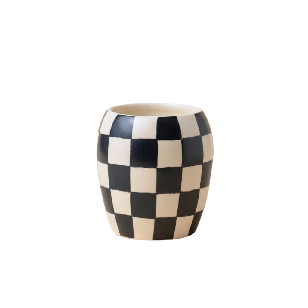 Paddywax Black Fig & Olive Ceramic Check Candle