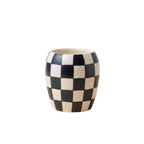 Paddywax Black Fig & Olive Ceramic Check Candle