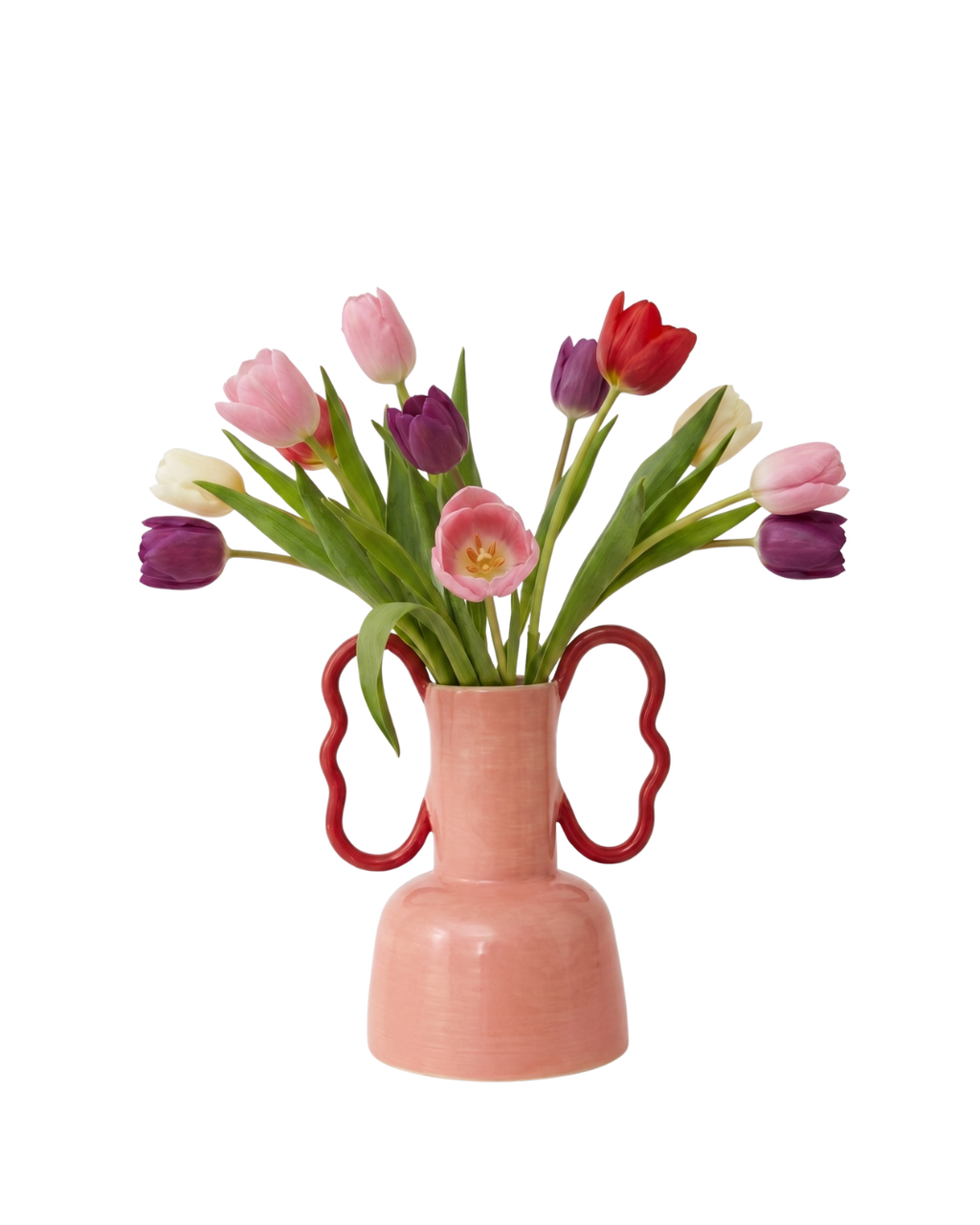 Florence MyTum Handmade Ceramic Wiggle Vase in Pink