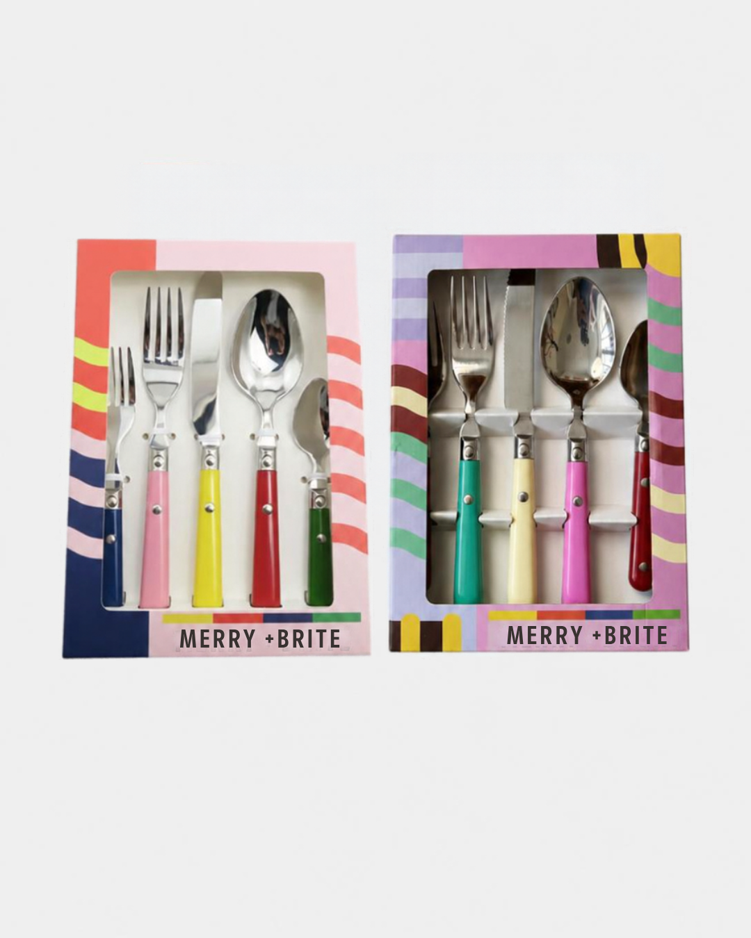 Merry and Bright Vintage Inspired Colourful Cutlery Set