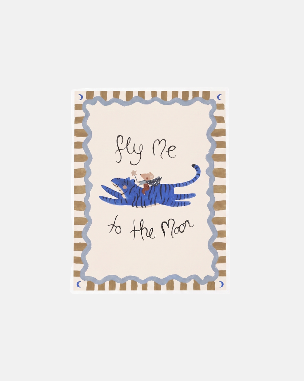 Lion & The Pear Fly Me To The Moon Wall Print