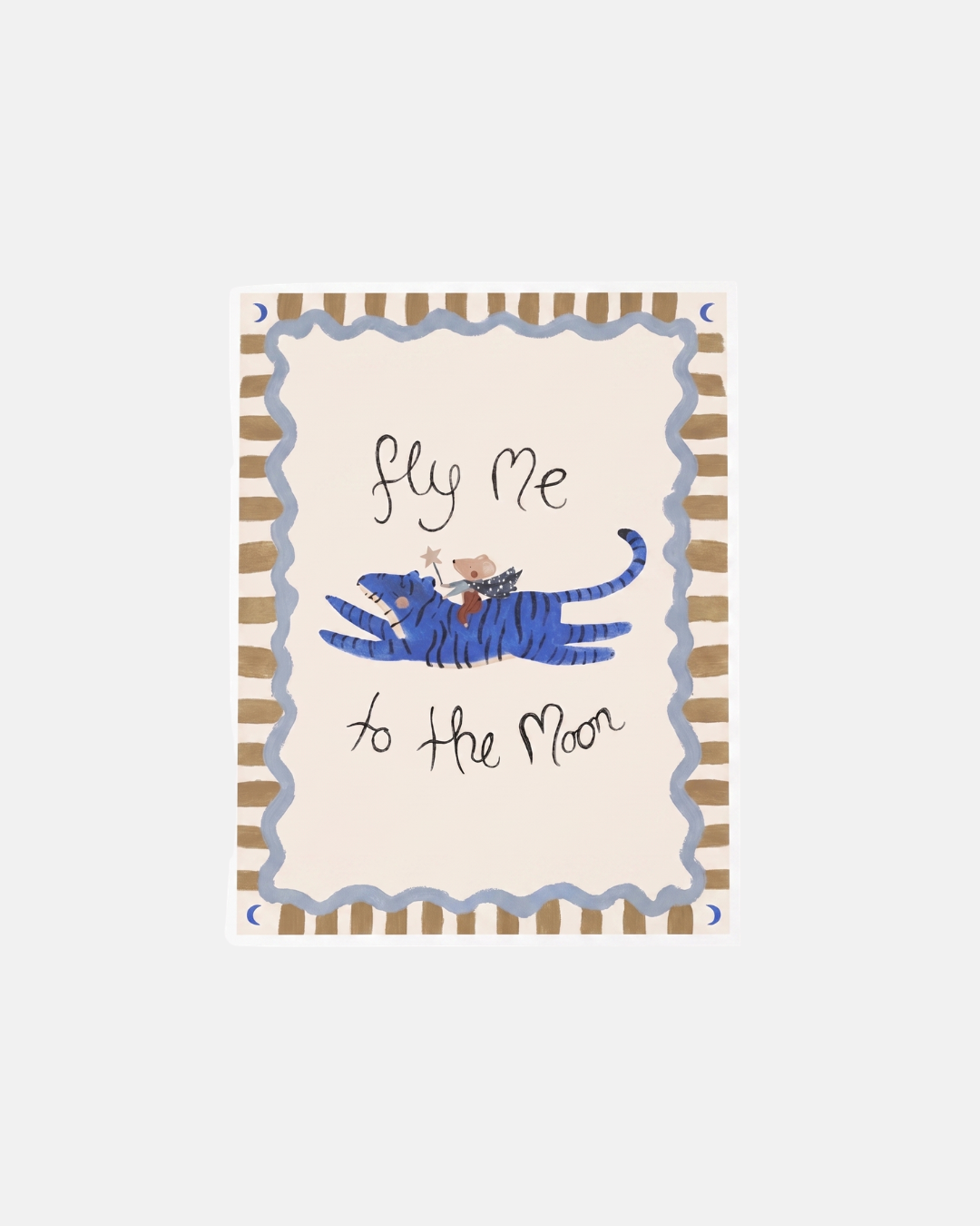 Lion & The Pear Fly Me To The Moon Wall Print