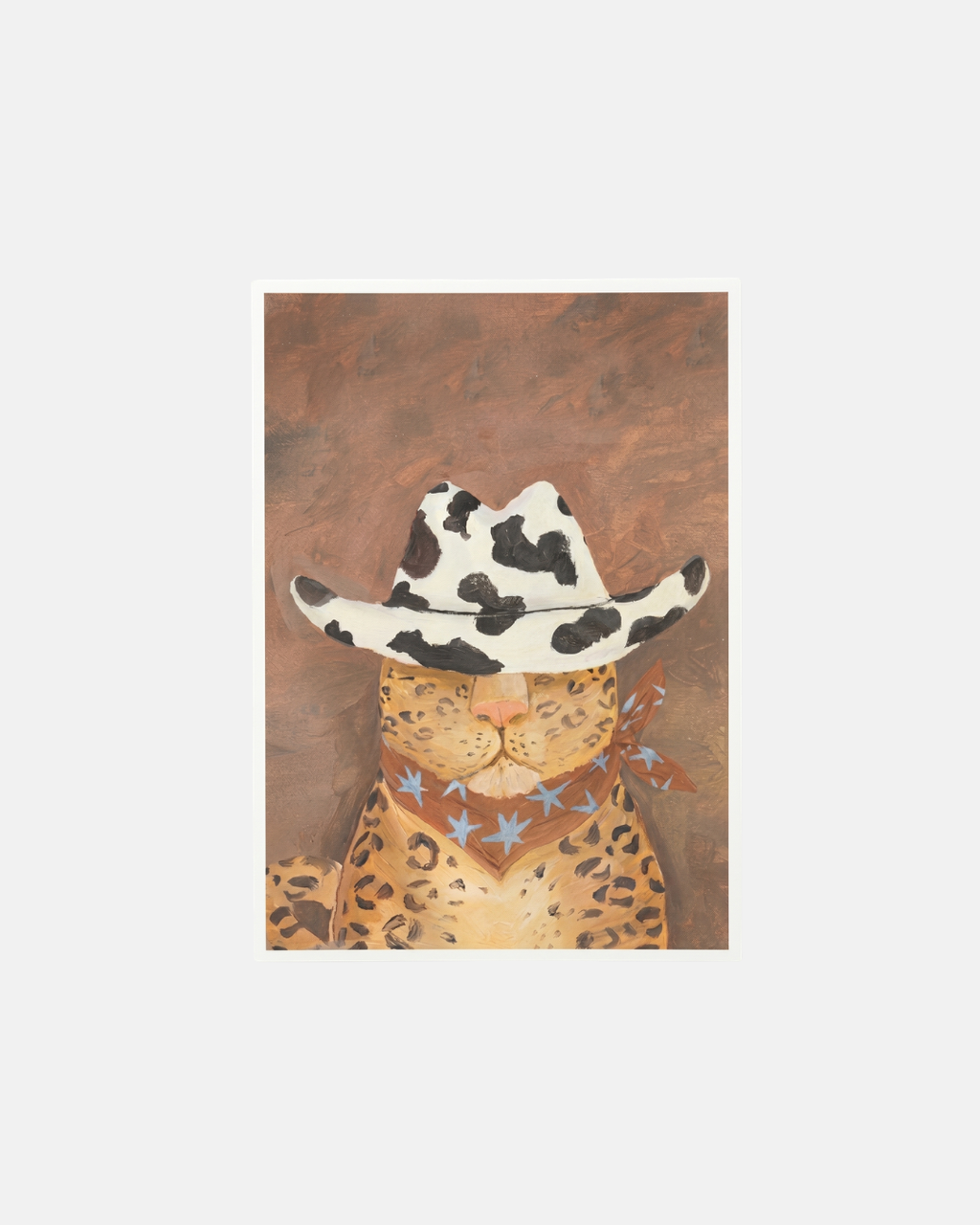 Lion & The Pear Howdy Leopard Cow Wall Print