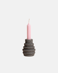 Bloomingville Stoneware Candle Holder in Black