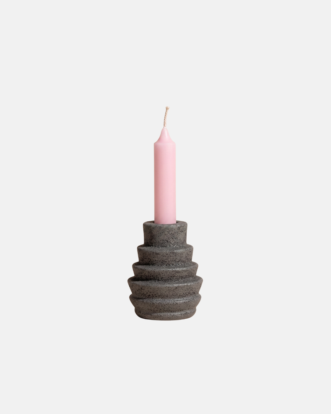 Bloomingville Stoneware Candle Holder in Black