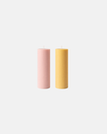 Soie London Soy Wax Ribbed Pillar Candles Set of 2