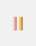 Soie London Soy Wax Ribbed Pillar Candles Set of 2