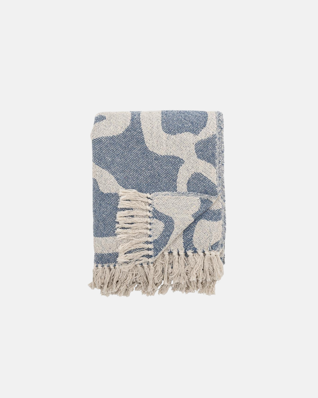 Bloomingville Salobre Soft Blue Recycled Cotton Throw