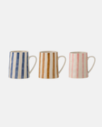 Bloomingville Begonia Striped Mug in Pink, Blue or Brown
