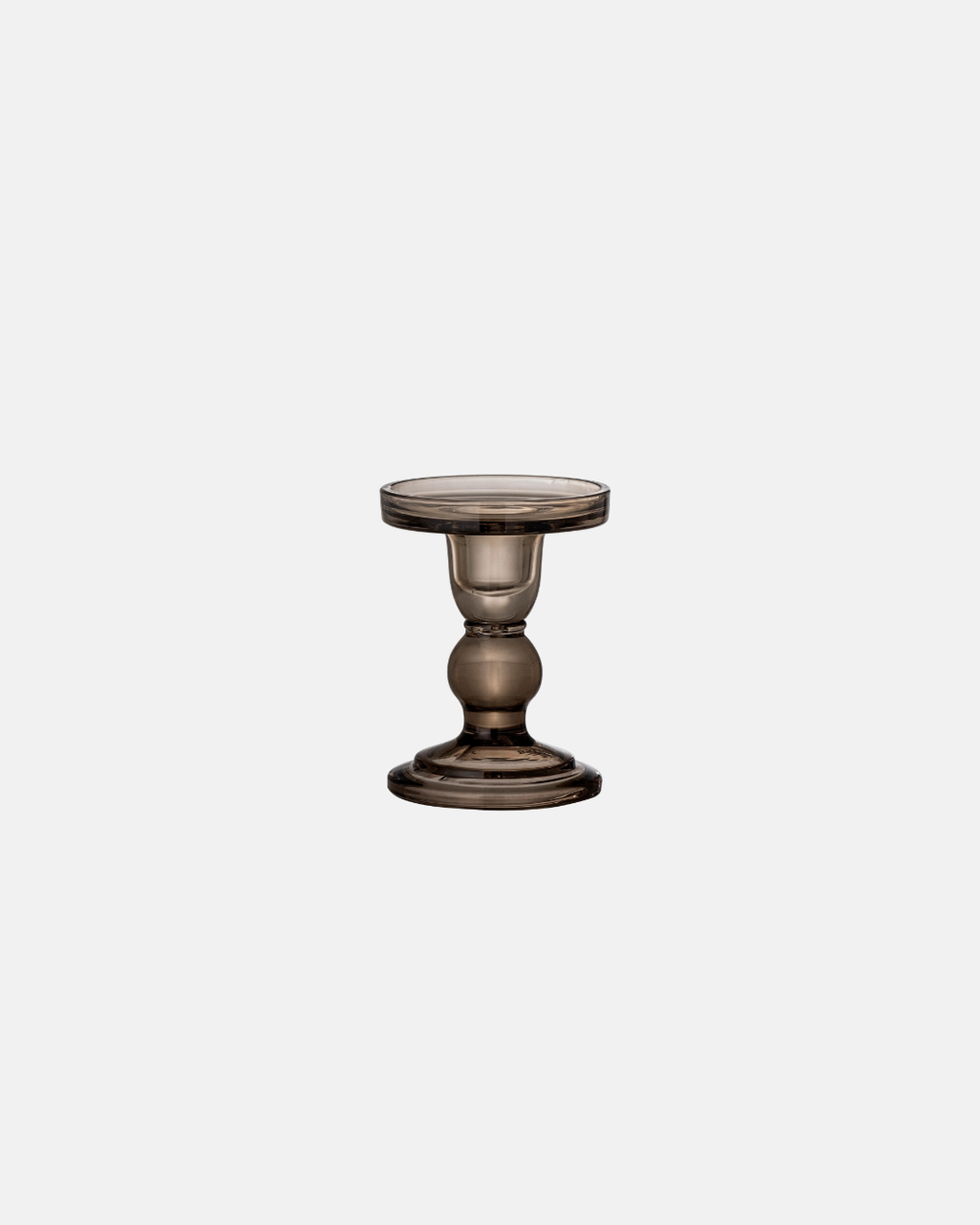 Bloomingville Joslyn Pillar Candle Holder in Grey Glass