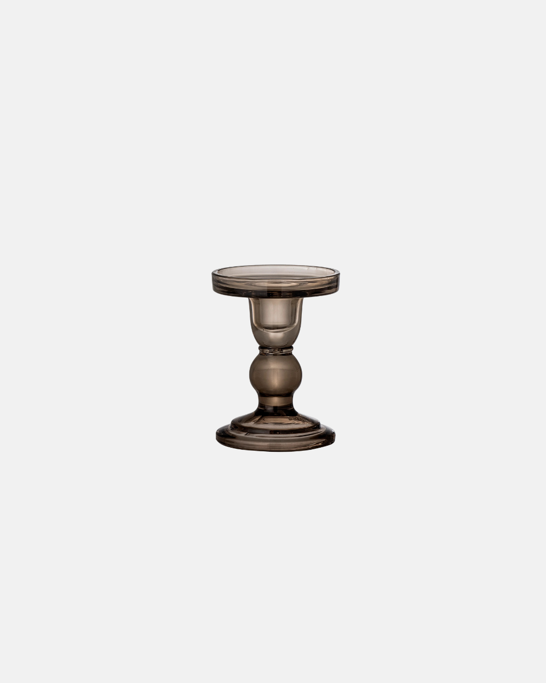 Bloomingville Joslyn Pillar Candle Holder in Grey Glass