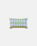 TBCo Cotton Cushion in Green Argyle with Duck Feather Inner