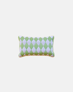 TBCo Cotton Cushion in Green Argyle with Duck Feather Inner