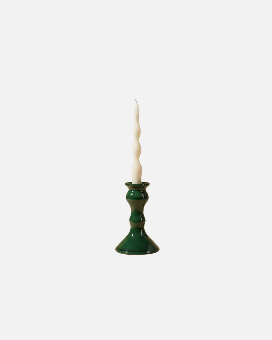 Roca Caus Traditional Candle Holder in Dark Green