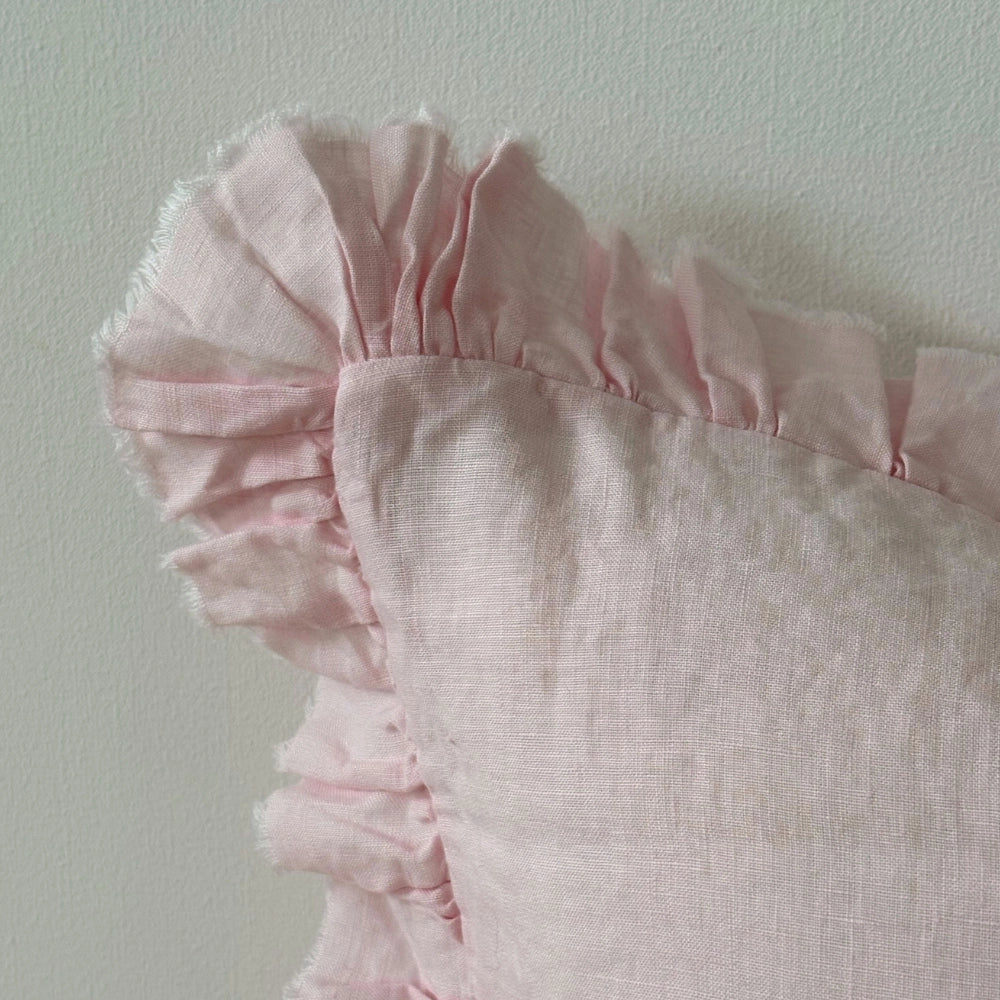 Ellenvale Ruffled Edge Hallie Light Pink Cushion 45x45cm