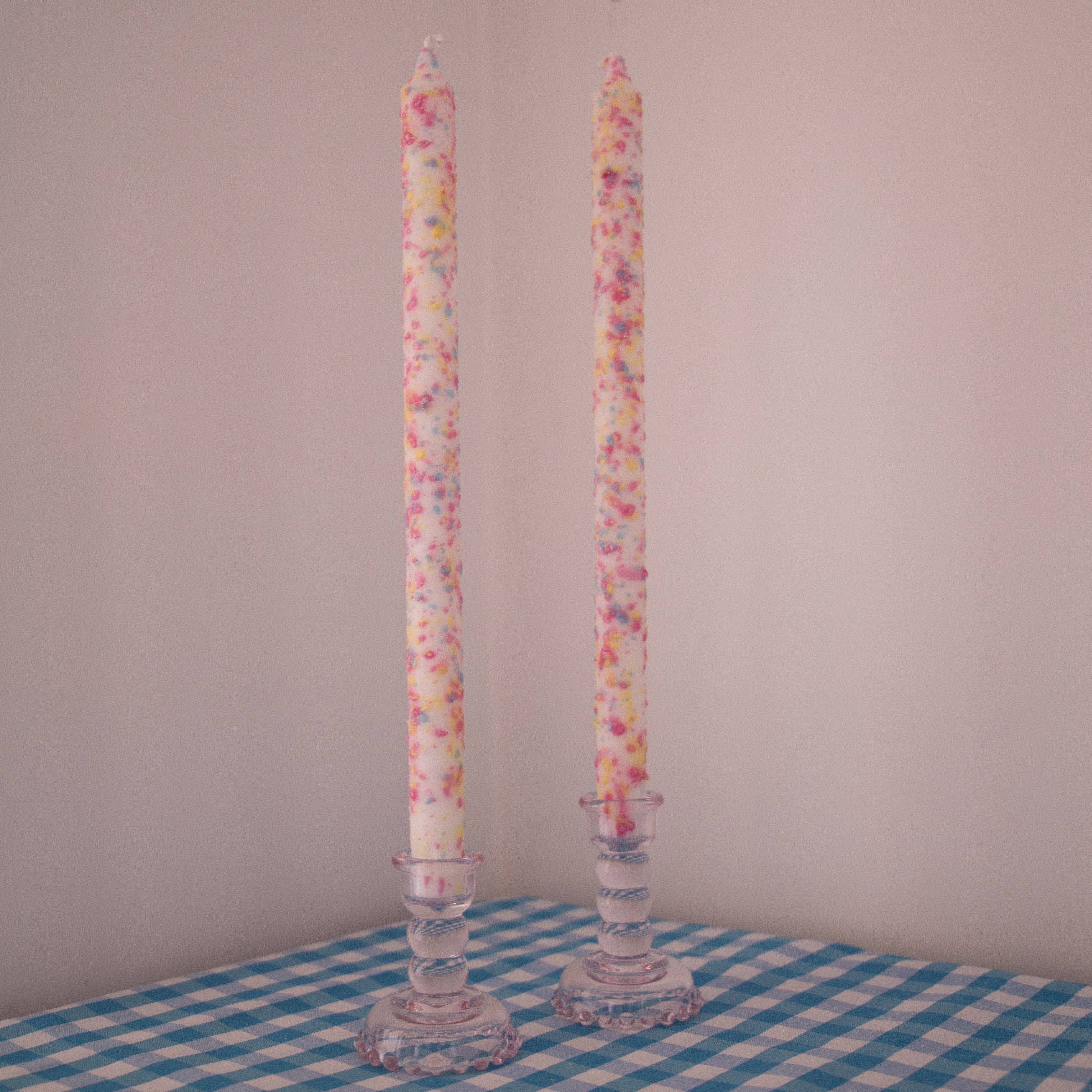 Nordtrice Ombre and Confetti 30cm Long Taper Candles