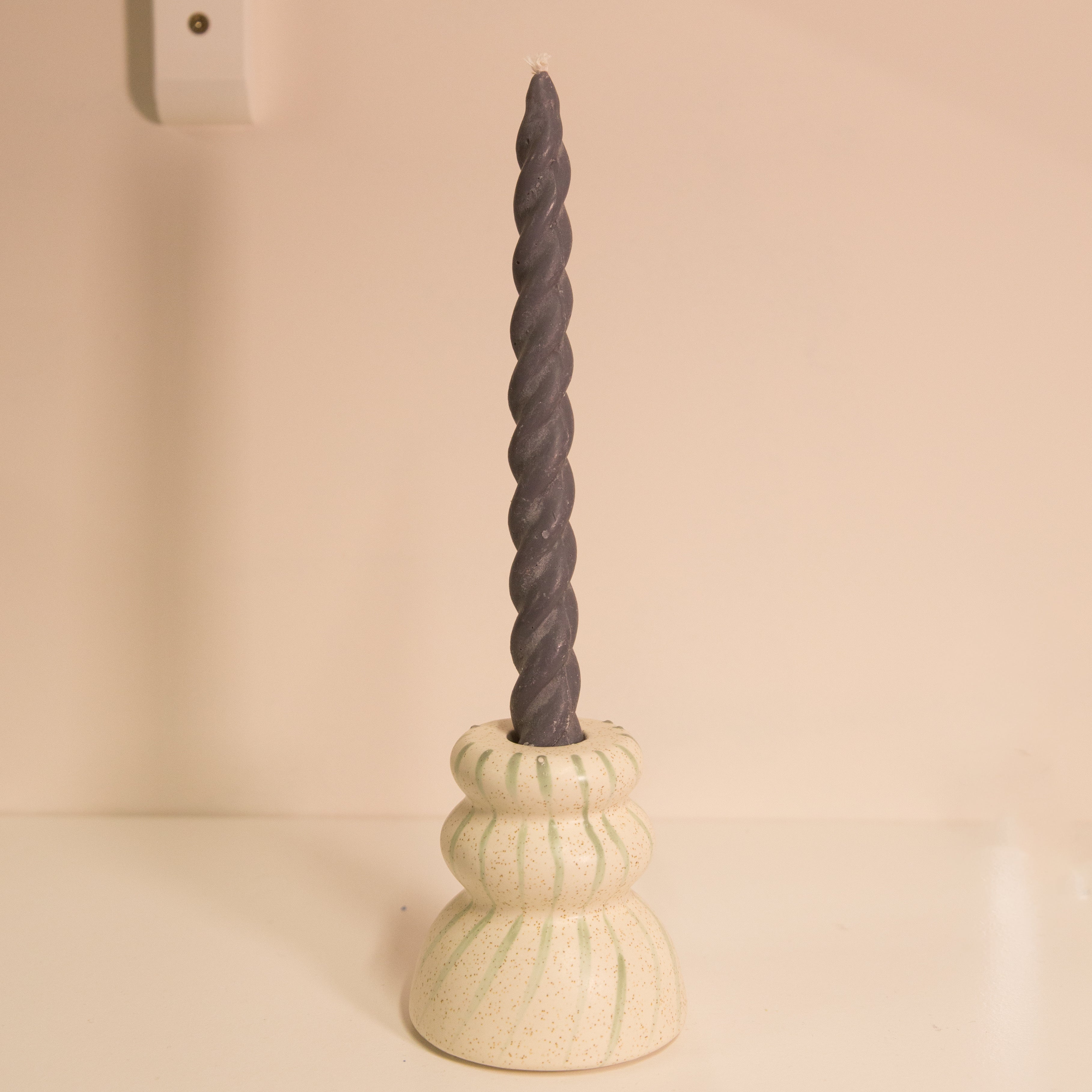 Soie Soy Wax Twirl Taper Candle in Various Colours