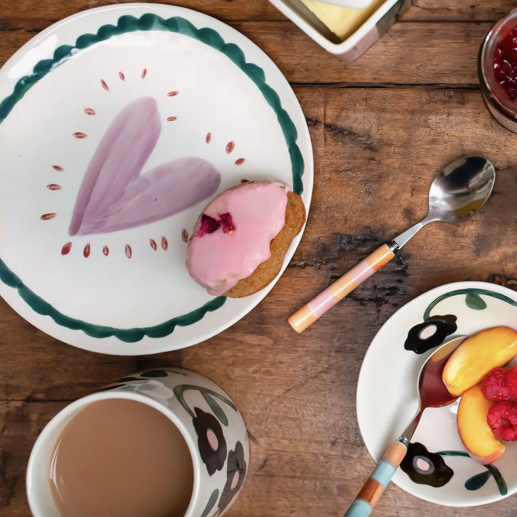 Caroline Gardner Multi-Stripe Set of 4 Teaspoons