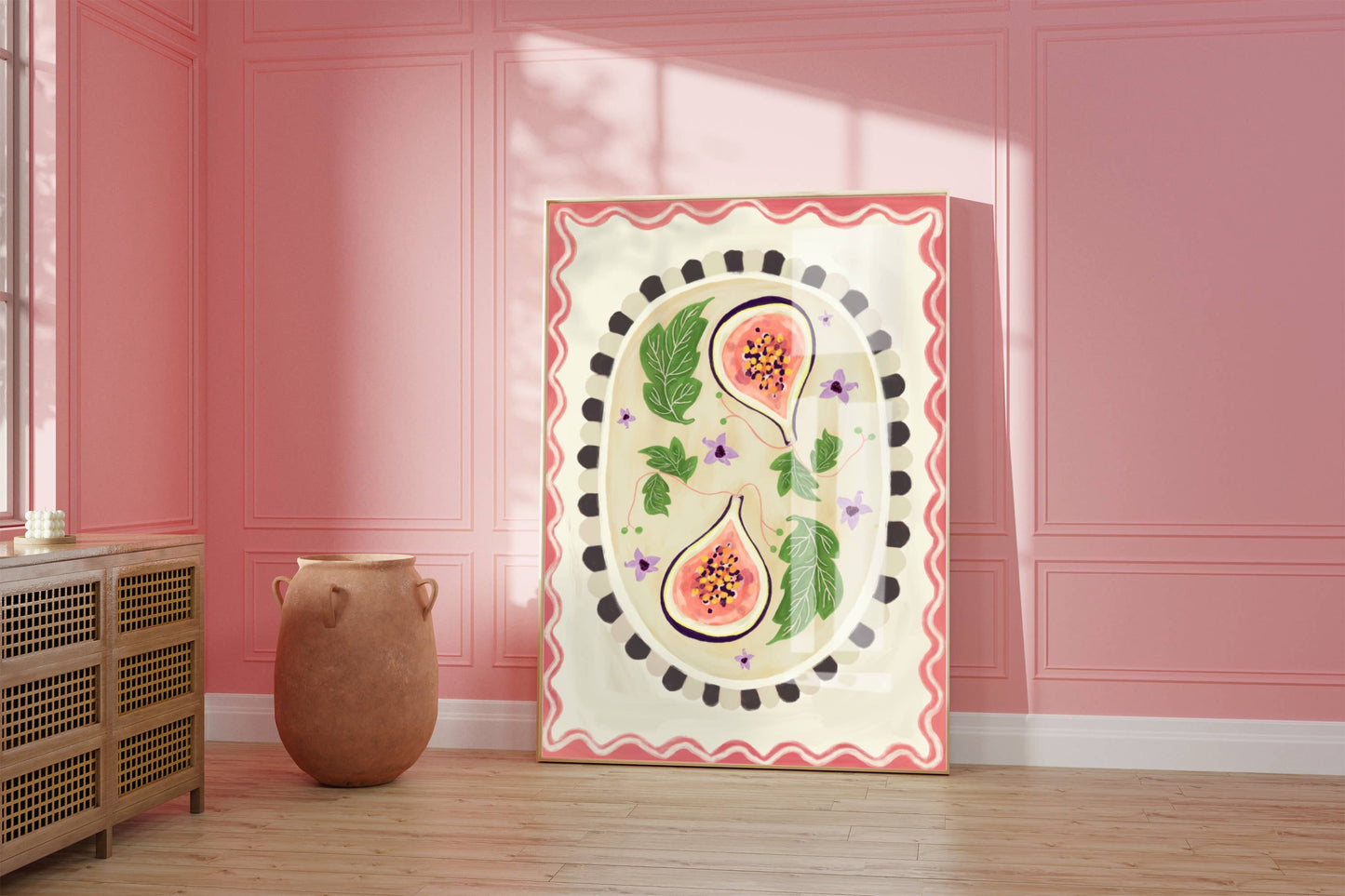 Kate Fox Botanical Fig Hand Drawn Art Print in A3