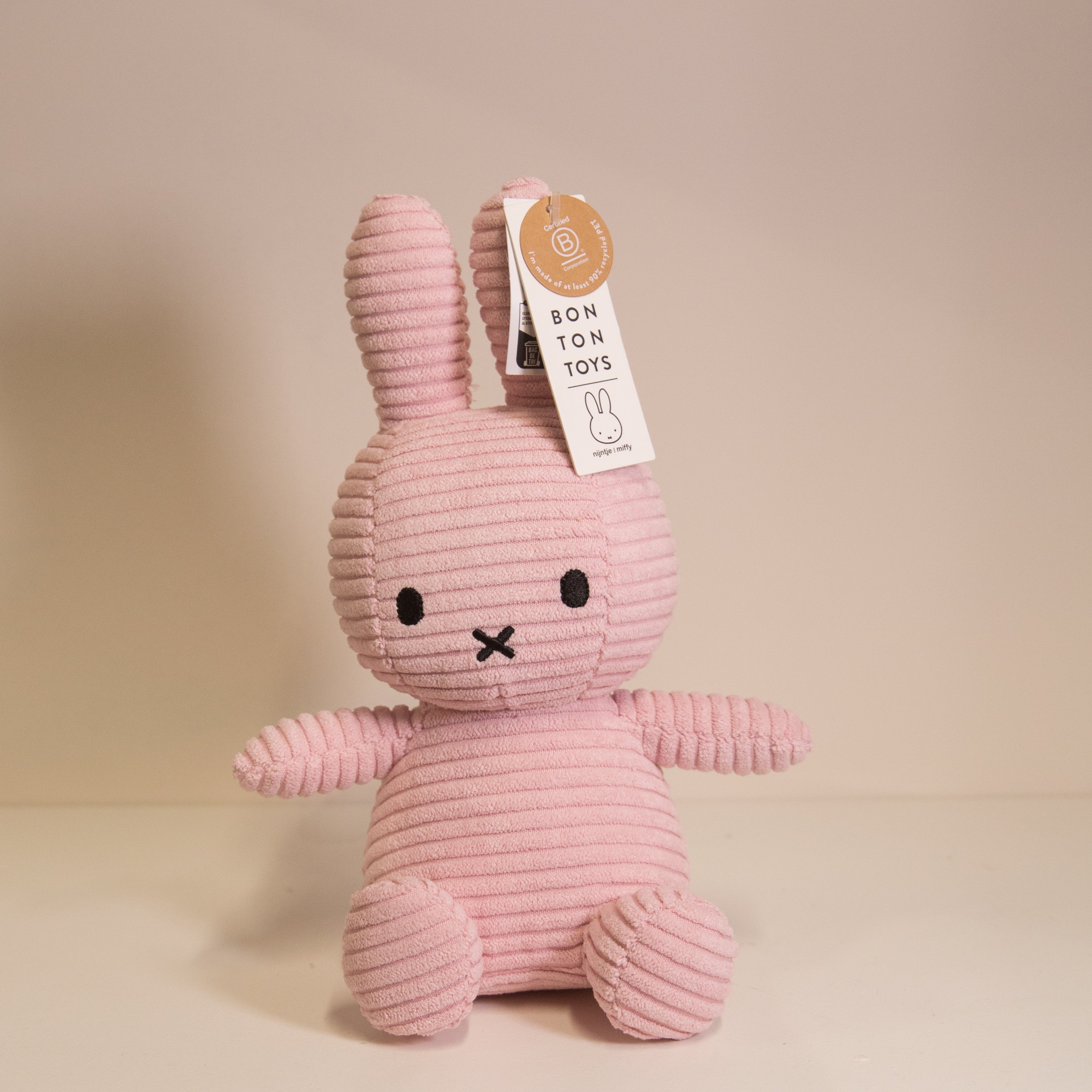 Pink Miffy Corduroy Plush | Eco-Friendly Soft Teddy – Essence