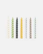 Soie Soy Wax Twirl Taper Candle in Various Colours