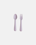 Mushie Baby Cutlery Set - Lilac | Fork & Spoon