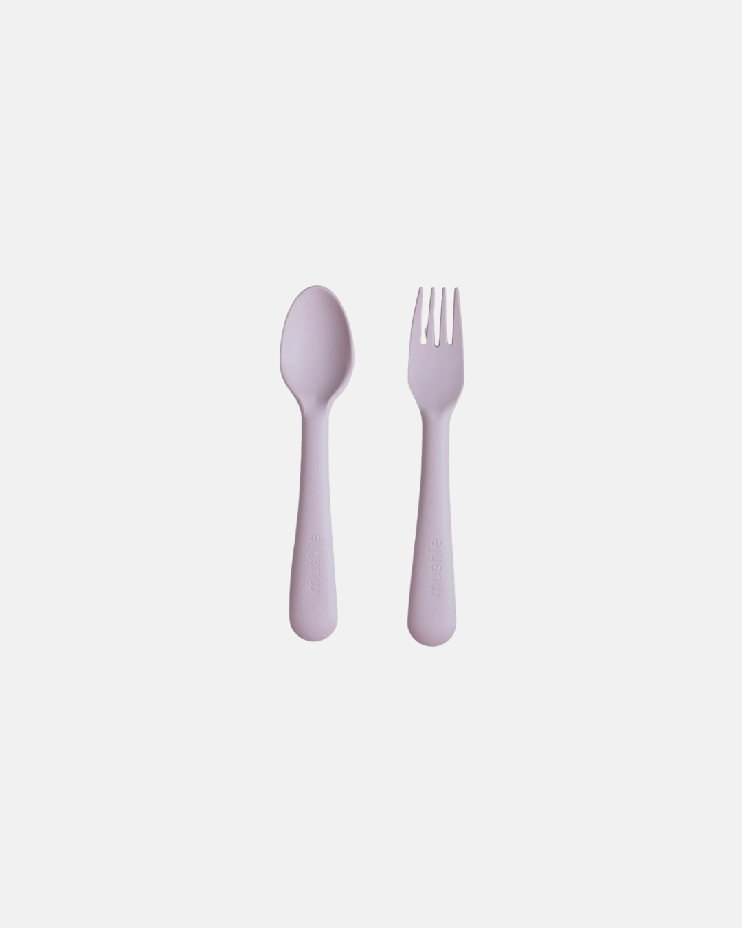 Mushie Baby Cutlery Set - Lilac | Fork & Spoon