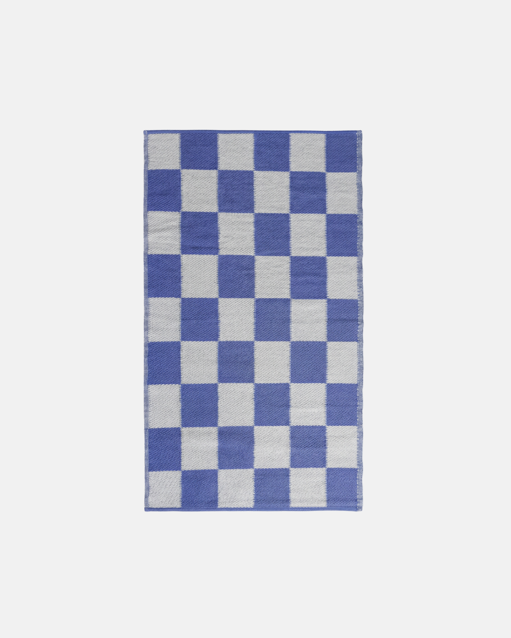 Furn Blue Checkerboard 100% Recycled Outdoor Rug