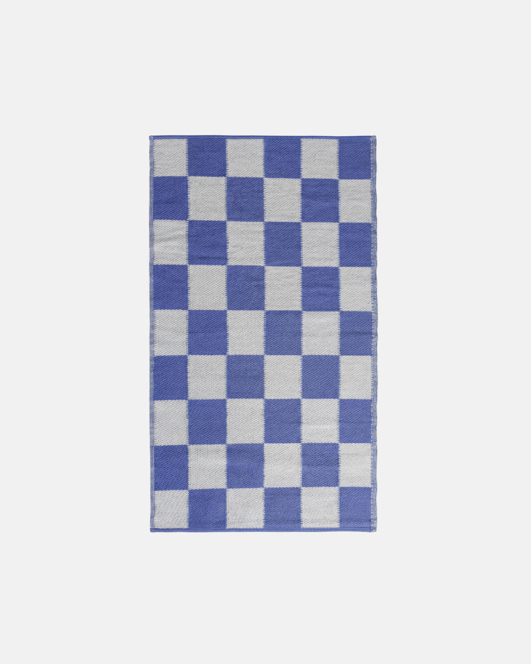 Furn Blue Checkerboard 100% Recycled Outdoor Rug