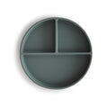 Mushie Silicone Suction Plate in Dried Thyme