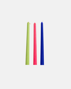 Coconut Wax Taper Candle in Various Colours