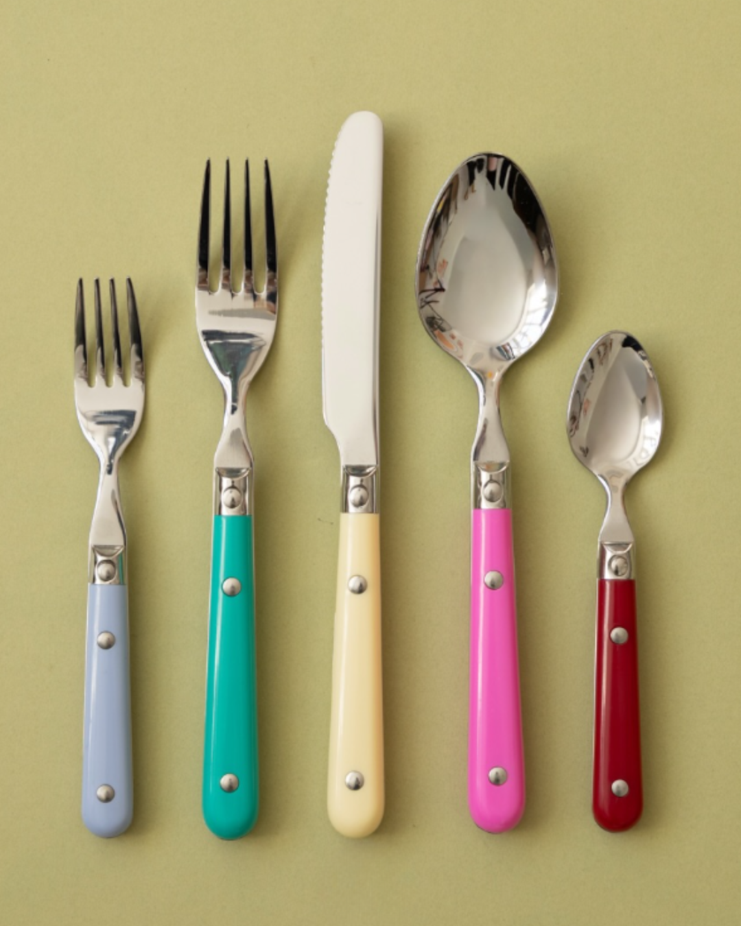 Merry and Bright Vintage Inspired Colourful Cutlery Piece
