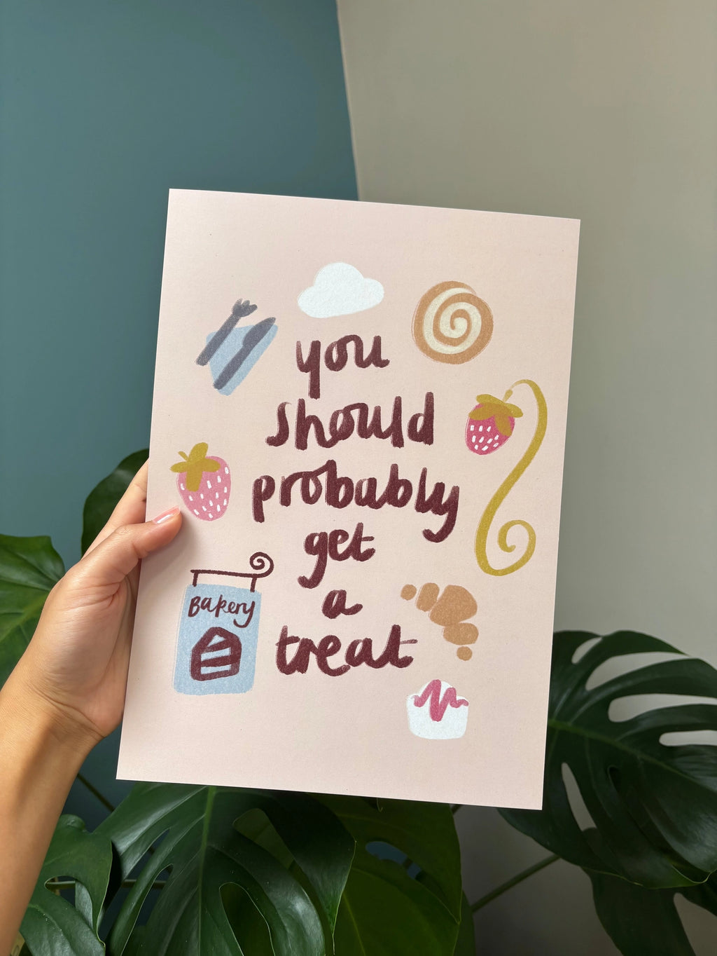 Kira Bolton Get A Treat Wall Print in A4