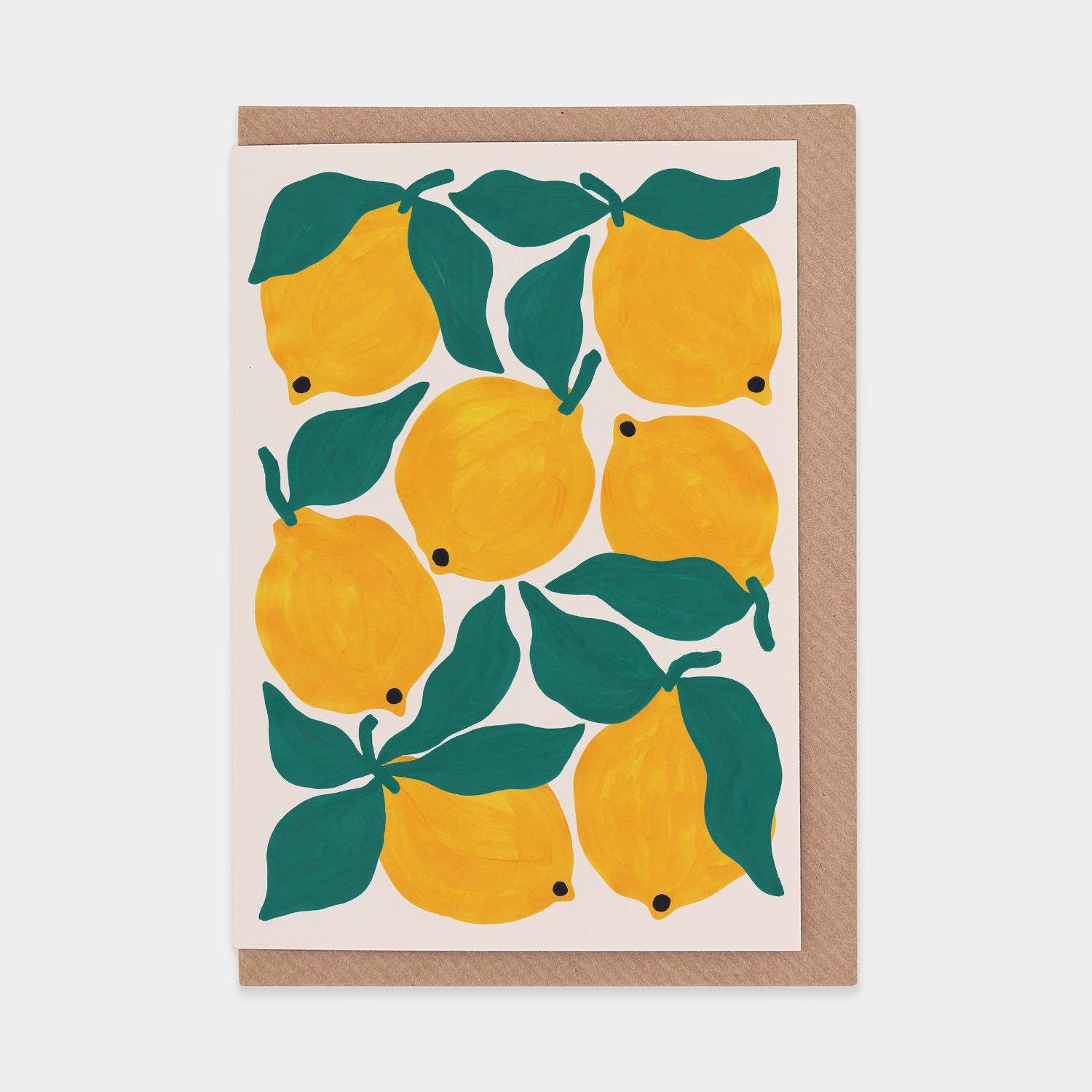 Lemons Greetings Card by Liv Lee